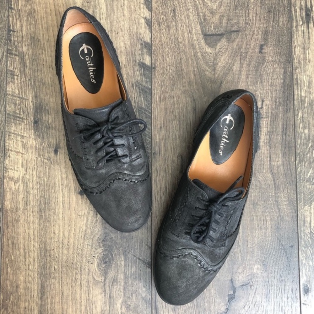 Earthies Lisbon Black Oxfords Lace Up Shoes 👞
